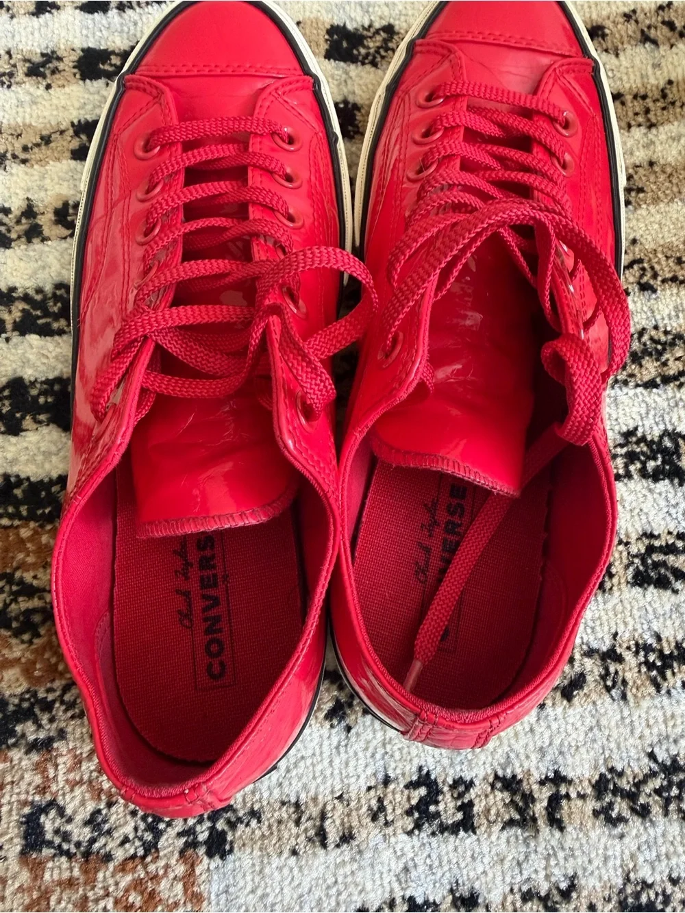 Converse Red All Star Rubber Sole Close-Up